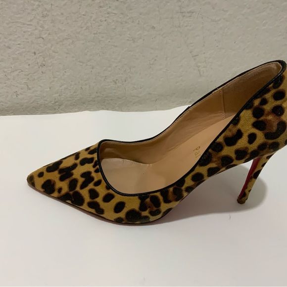 Christian Louboutin Shoes - Christian Louboutin  Leopard Black Brown Heel Pump 41
